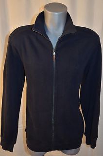 Navy Blue Timberland Organic Cotton Full Zip Cardigan Sweater Size Large