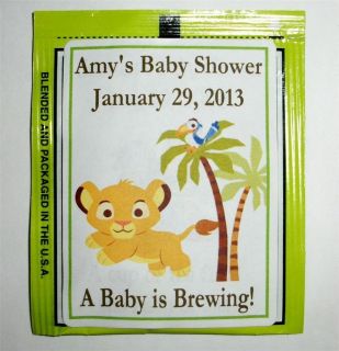 30 Baby Simba Lion King Baby Shower Tea Bag Labels Favors