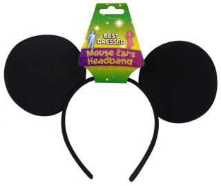 Fancy Dress Mickey Mouse Ears Black Mouse Ears Headband