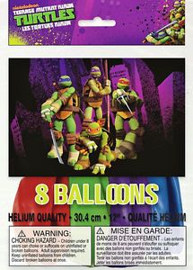 8 Teenage Mutant Ninja Turtles Printed Latex Balloons Birthday Party Supplies