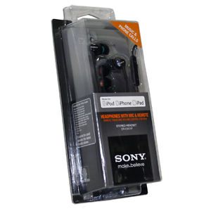 Sony Dr EX61IP EX Earbuds Headset Black Headphones iPod iPhone iPad Mic Remote