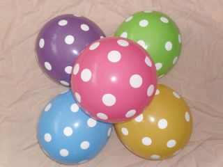 10 x 11 inch Big Polka Dot Latex Balloons Assorted