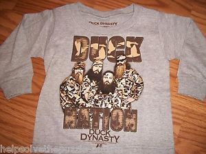 Duck Dynasty Size 4T Toddler Boys New Warm Winter Christmas Long Sleeve T Shirt