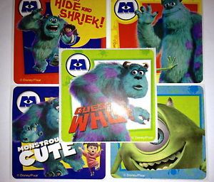 15 Disney Monsters Inc Stickers Party Favor Teacher Supply