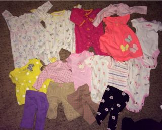 Lot of New Born Baby Girl Clothes Carters Dress