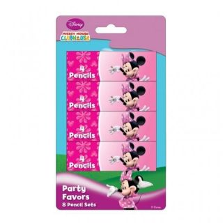 Minnie Mouse Birthday Party Pencil Sets x 8