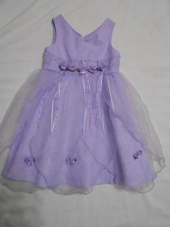 Toddler Girls Lavender Purple Sheer Sleeveless Spring Summer Easter Dress 3T