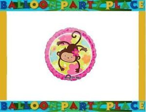 Monkey Balloon Birthday Party Baby Shower Supplies Jungle Animal Print Pink New
