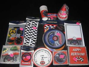 Speedway NASCAR Car Racing Birthday Party Supplies Set N53