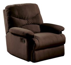 Brown Microfiber Recliner Home Theater Chair Deep Seating Lazy Boy Style Lounge