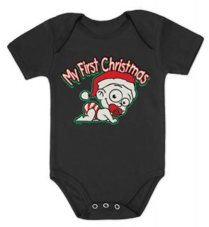 My First Christmas Cute Baby Onesie Bodysuit Xmas Gift Idea Shower Cool Clothing