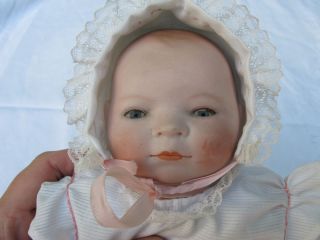Antique Bye Lo Baby Doll by Grace Storey Putnam Bisque Swivel Head Orig Clothing