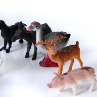 New 14pcs Mixed Plastic Farm Animals Model Party Toy