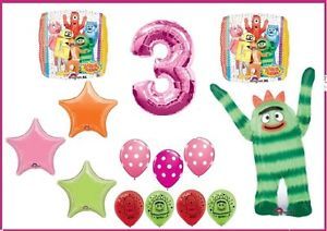 Yo Gabba Third 3rd Birthday Party Supplies Balloons Decorations Mega Pink Girl