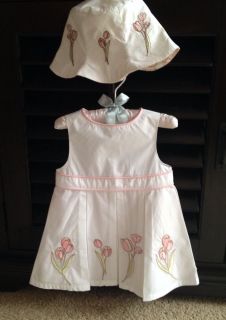 Gymboree Tulip Spring Easter Dress and Hat 6 9 mos 12 Mos