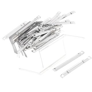50 Sets Silver Tone Metal Organizer Binder Documents Clip Paper Fasteners