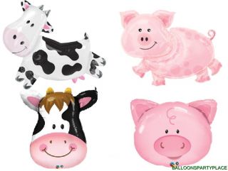 Cow Pig Balloon Birthday Party Baby Shower Decoration Animal Nursery Supplies XL