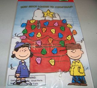 1 Peanuts Snoopy Charlie Brown Christmas Countdown Calendar Gel Decoration