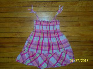 Baby Girls Cherokee Pink Plaid Summer Dress Sundress 12 Months