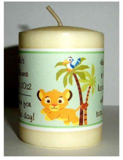 14 Lion King Baby Simba Baby Shower Favors Votive Candle Labels