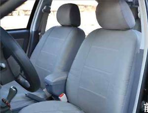 AAA 10pc New Gray PU Leather Car Seat Cover Compatible Car Seat Airbag