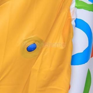 Big Inflatable Kids Yellow Base White Ring Water Play Pool with Round Shape New