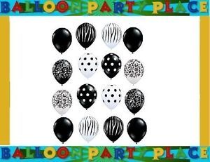 Baby Shower Wedding Birthday Party Supplies Balloon Damask Polka Dot Black White