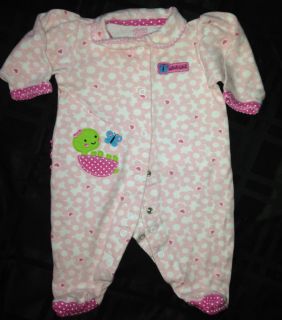 Baby Girl Clothes Carter's Cutest Catch Turtle Baby Girl Sleeper 0 3 Months