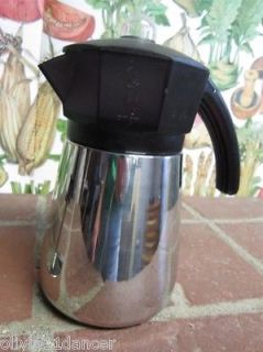 Bialetti Stainless Steel Coffee Pot Stove Top Percolator Italy Italian 4 Cup