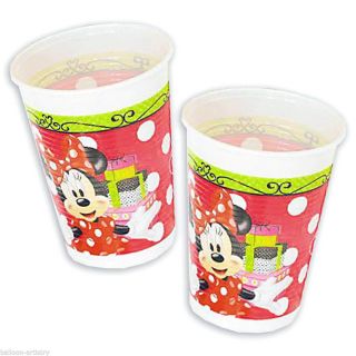 8 Disney Minnie Mouse Classic Red Polka Dots Party 200ml Plastic Cups