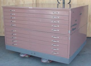 10 Drawer Flat File Engineering Drawing Blue Print Large Storage Cabinet