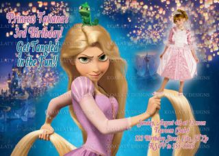Tangled Rapunzel Birthday Party Invitations Thank You Cards 4x6 5x7 UPRINT