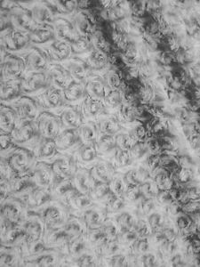 Smoke Gray Faux Fur Minky Swirl Rosette Fabric Dress Decor Bear Table Cloth Wed