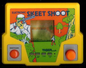 80s Tiger Skeet Shoot Electronic Handheld LCD Arcade Game Toy Shooting Gun Game