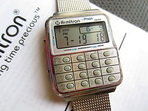 Vintage 1980s Armitron Piano Game Calculator LCD Digital Watch Space Game