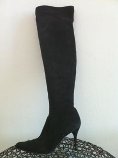 Costume National Black Suede Leather Thigh High Over The Knee Tall Boot 9 5 39 5
