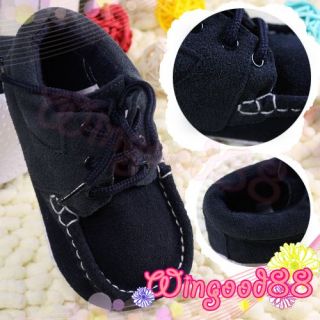 Soft Infant Toddler Baby Boy Sports Walking Shoes Stylish Dark Blue Size 2 3