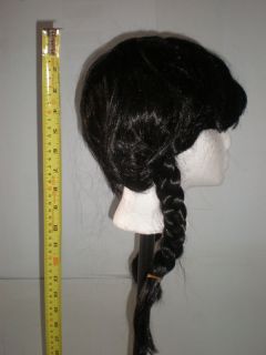 Long Black Wig w Braids Pocahontas Costume Indian Native American Mexican
