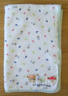 Carters Pirate 123 Little Friends Cotton Baby Boy Security Blanket Just One Year