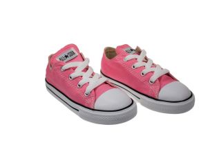 Converse Toddler Kids Pink White Canvas Trainers Sneakers Shoes Womens Size 2 10