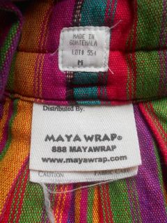 Bright Stripes Maya Wrap Sz M Baby Carrier Ring Sling Size Medium Rainbow