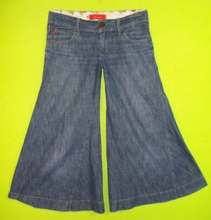 Level 99 Sz 27 Womens Wide Leg Skater Blue Jeans Denim Pants EV91
