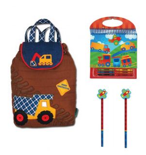 Stephen Joseph Kids Toddler Boys School Preschool Backpack Bag Notebook Set New