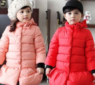 Pretty Kids Toddlers Girls Lovely Winter Warm Coats Clothing Outerwear AGES3 8Y