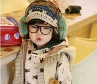 New Kids Cute Lovely Unisex Cotton Toddler Caps Warm Woolen Crochet Bobble Hat