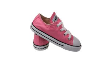 Converse Toddler Kids Pink White Canvas Trainers Sneakers Shoes Womens Size 2 10