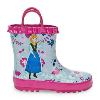 New  Frozen Anna Elsa Rain Boots Girls Pink Blue Rain Gear