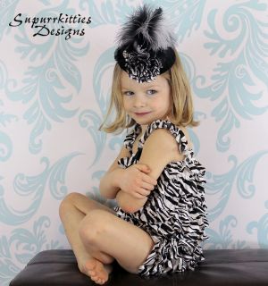 Black White Zebra Baby Mini Top Hat Headband Photo Prop Rhinestone Toddler Girl
