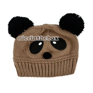 New Cute Baby Kids Girls Boys Stretchy Warm Winter Panda Cap Hat Beanie N98B