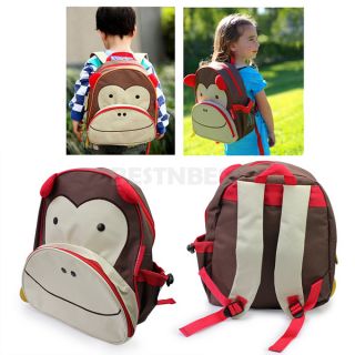 Cute Monkey Cartoon Kids Boy Girl's Backpack Zoo Animal Shoulder School Bag New